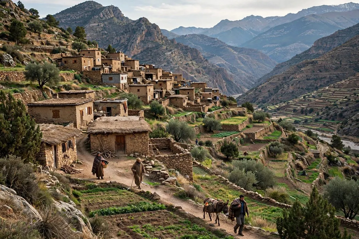 Berber village in the Atlas foothills